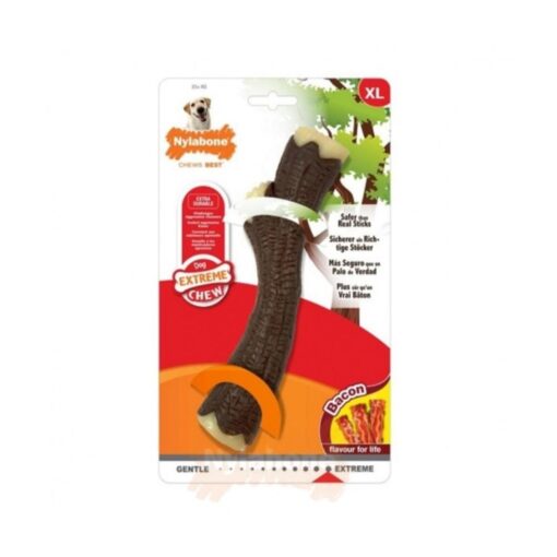 Nylabone Natural Alternatives Extreme Chew - Wooden Stick (Bacon)