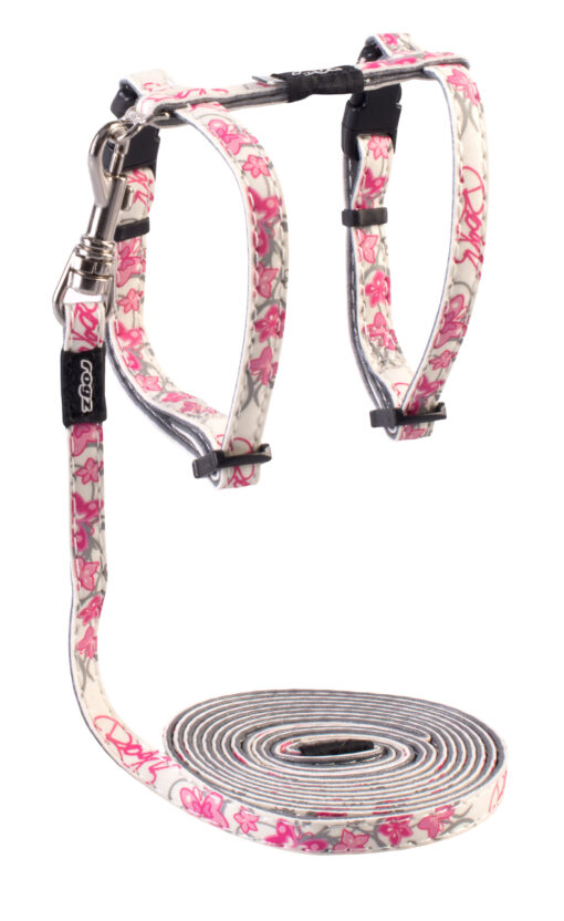 Rogz Cat H-Harness and Lead Combination - GlowCat - Glow-in-the-Dark
