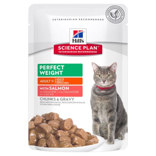HILL'S SCIENCE PLAN Adult Perfect Weight Wet Cat Food Multipack Chicken & Salmon Flavour