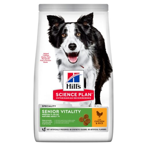 HILL'S SCIENCE PLAN Adult 7+ Senior Vitality Medium Dry Dog Food Chicken Flavour