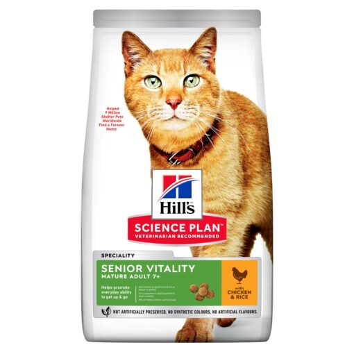 Hill's Science Plan Senior Vitality Adult 7+ Cat Food with Chicken & Rice