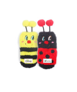AFP Cat Toy Cat Socks Bug Sock 2 Pack Red