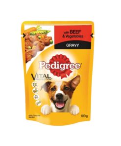 Pedigree Adult Beef & Vegatable in Gravy (1 Box of 12 X 100g Pouchs)