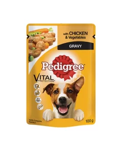 Pedigree Adult Chicken & Vegatable in Gravy (1 Box of 12 X 100g Pouches)