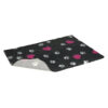 Charcoal with Cerise Hearts and White Paws