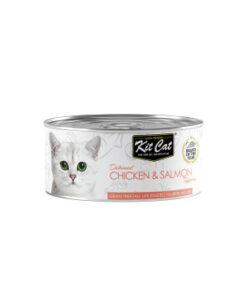 Kit Cat Deboned Chicken & Salmon Aspic 80g Cat Food - Bulk 24 cans