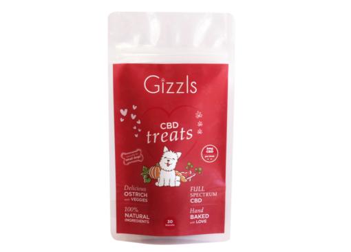 Gizzls Ostrich CBD Dog Treats (for small dogs)