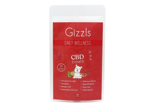 Gizzls Ostrich CBD Dog Treats (med/large dogs)