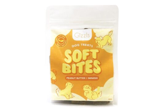 Gizzls Peanut Butter & Banana Soft Dog Treats (300g)