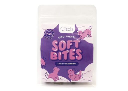 Gizzls Liver & Blueberry Chewy Dog Treats -300g