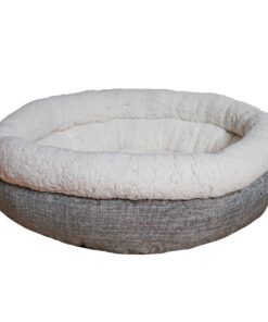 Deep Tweed Teddy Bear Round Bed