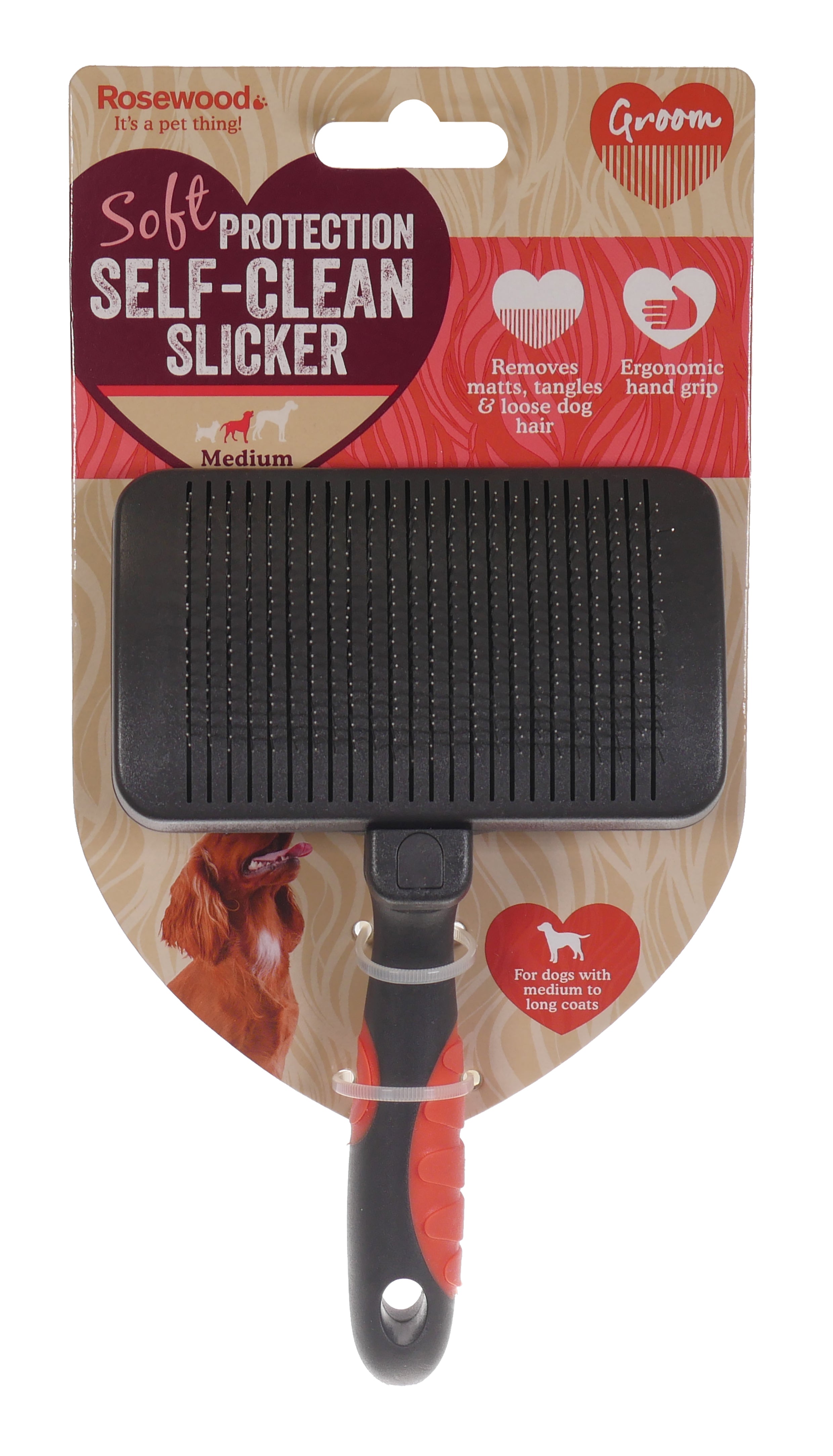 Salon Grooming Self-Cleaning Slicker Brush - Image 3