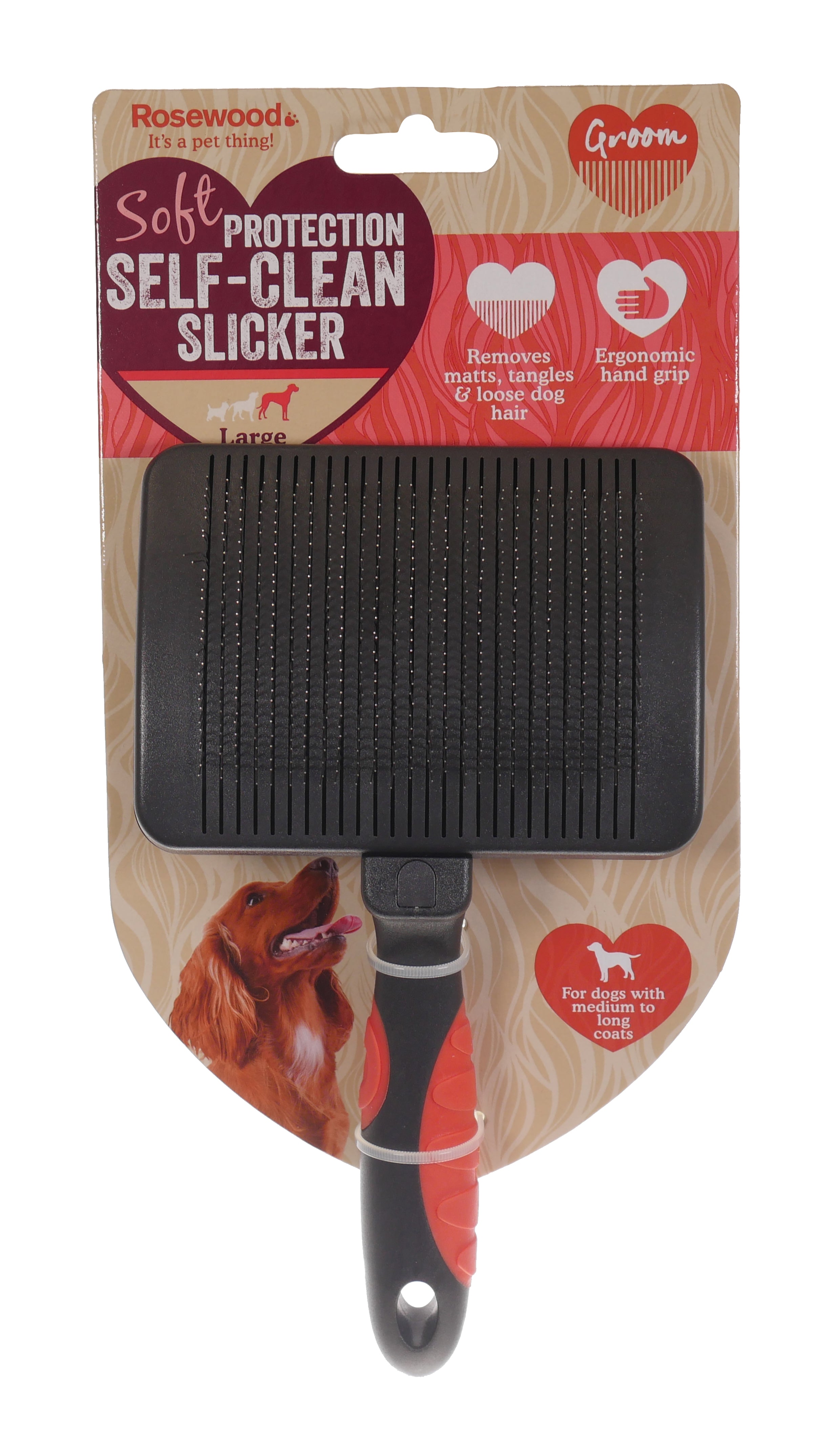 Salon Grooming Self-Cleaning Slicker Brush - Image 4