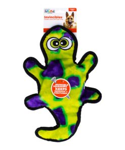 Alternative view of Outward Hound Invincible Gecko 2 sqk Green/Purple