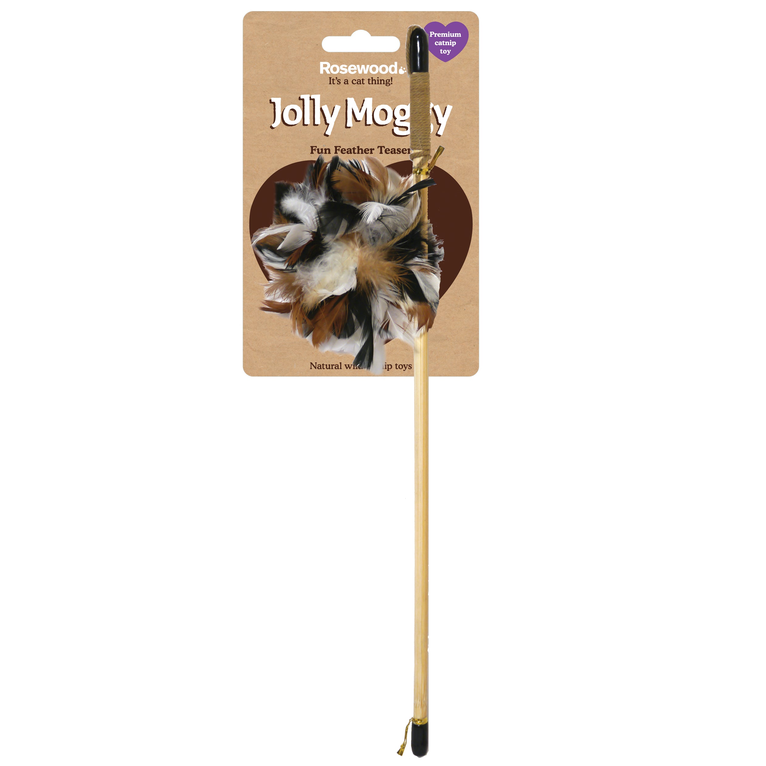 Jolly Moggy Natural Wild Feather Teaser - Image 2
