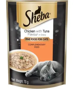 Sheba Cat Wet Chicken and Tuna in Gravy (Pack of 24)