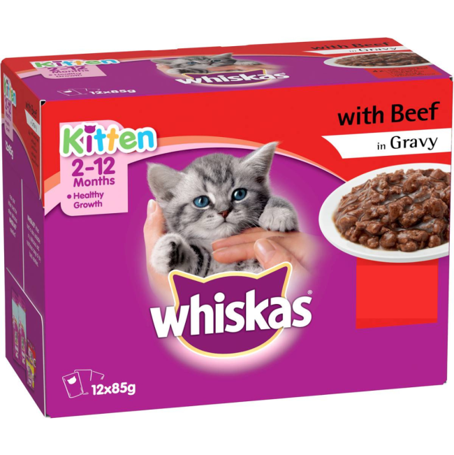 WHISKAS WET KITTEN FOOD IN GRAVY Marmaduke Pets