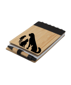Wood Pocket Notepad &
Sticky-Memo with Pen for Pet Parents
