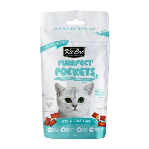 Kit Cat Purrfect Pockets – Skin & Coat Care Cat Treats