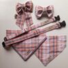Peach Tartan Collar, Girly Bow & Bandana (Unisex)