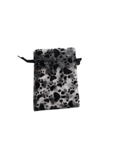 Black Paw Print Pouch