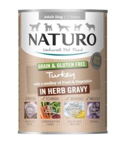 Naturo Adult Dog Grain & Gluten Free Turkey in a Herb Gravy (12 x 100 g)
