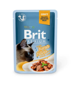 Brit Premium Delicate Tuna Fillets in Gravy Wet Cat Food Pouch