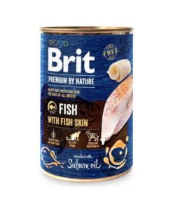 Brit Fish with Fish Skin Wet Dog Food Can
