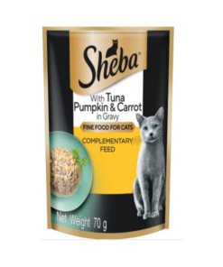 Sheba Wet Cat Treat Tuna & Pumpkin in Gravy (Pack of 24)